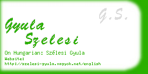 gyula szelesi business card